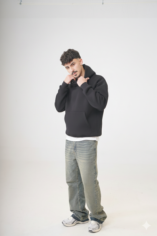 Plain Black Hoodie