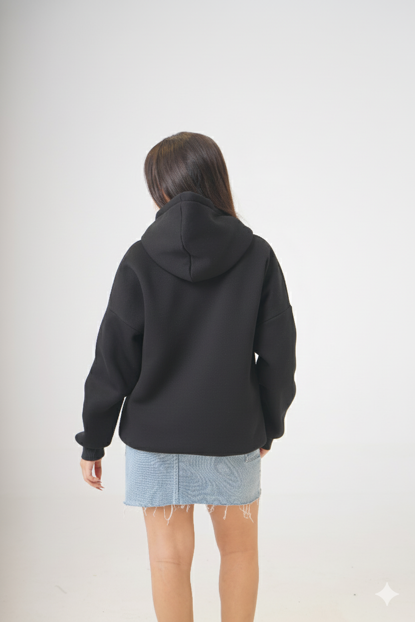 Plain Black Hoodie