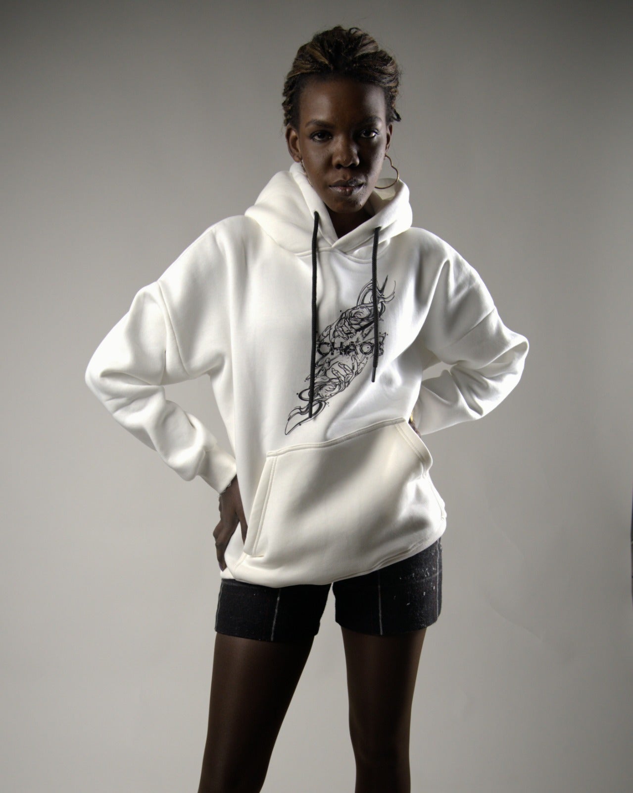 White CHAOS Hoodie