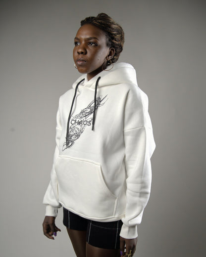 White CHAOS Hoodie
