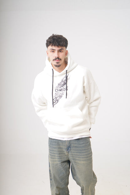 White CHAOS Hoodie